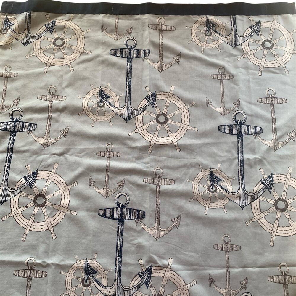 Better Homes & Gardens Blue Nautical Fabric Shower Curtain Anchors Cotton Blend